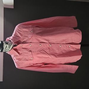 Pink button up shirt